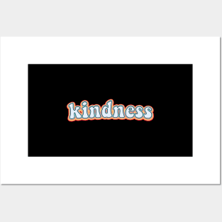 Kindness Groovy Colorful 70s Fun Retro Text Posters and Art